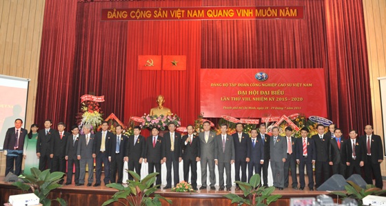 Ban Chấp hành Đảngbộ Tập đoàn CN Cao su Việt Nam, nhiệm kỳ 2015-2020.