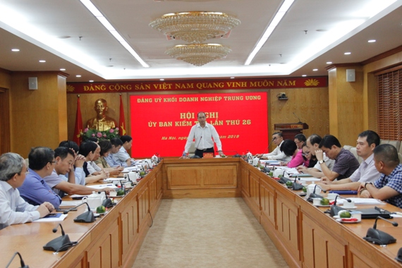 Đồng chí Đặng Hùng Minh, Ủy viên Ban Thường vụ, Chủ nhiệm Uỷ ban Kiểm tra Đảng ủy Khối chủ trì kỳ họp.