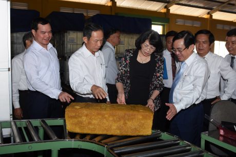 Đoàn công tác tham quan Nhà máy chế biến An Lộc, TCT Cao su Đồng Nai.