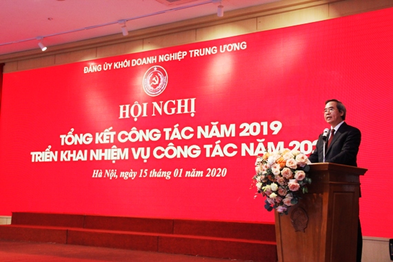 Đ/cNguyễn Văn Bình - Ủy viên Bộ Chính trị, Bí thư Trung ương Đảng, Trưởng Ban Kinh tế Trung ương phát biểu chỉ đạo Hội nghị.