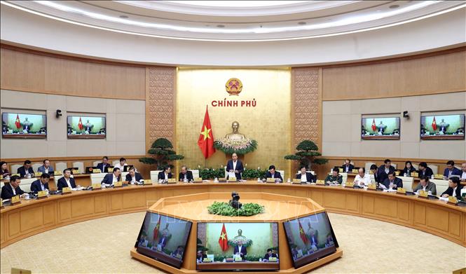 Thủ tướng Nguyễn Xuân Phúc chủ trì phiên họp Chính phủ thường kỳ tháng 2 năm 2020. 