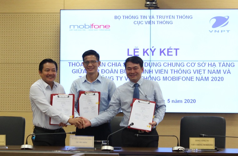  Ngày 7/5/2020, Tập đoàn Bưu chính Viễn thông Việt Nam - VNPT và Tổng Công ty Viễn thông MobiFone đã ký thỏa thuận chia sẻ sử dụng chung cơ sở hạ tầng năm 2020 