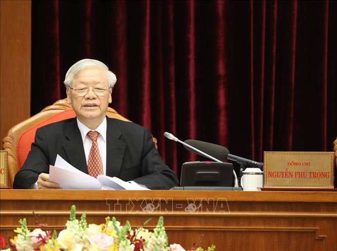 ổng Bí thư, Chủ tịch nước Nguyễn Phú Trọng phát biểu khai mạc Hội nghị.
