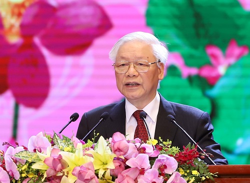 Tổng Bí thư, Chủ tịch nước Nguyễn Phú Trọng phát biểu tại Lễ Kỷ niệm.