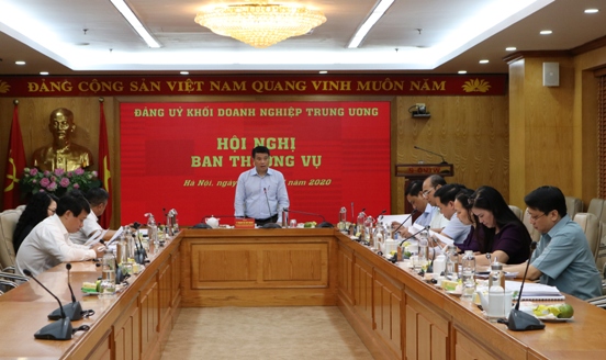 Đồng chí Y Thanh Hà Niê Kđăm - Bí thư Đảng ủy Khối Doanh nghiệp Trung ương chủ trì Hội nghị.
