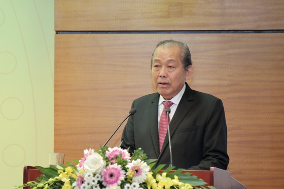 Phó Thủ tướng Thường trực Chính phủ Trương Hoà Bình phát biểu tại buổi lễ.