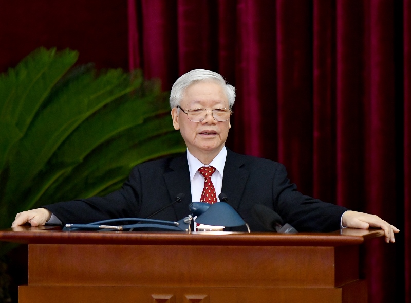 Tổng Bí thư, Chủ tịch nước Nguyễn Phú Trọng phát biểu khai mạc Hội nghị lần thứ 14 Ban Chấp hành Trung ương Đảng khóa XII.