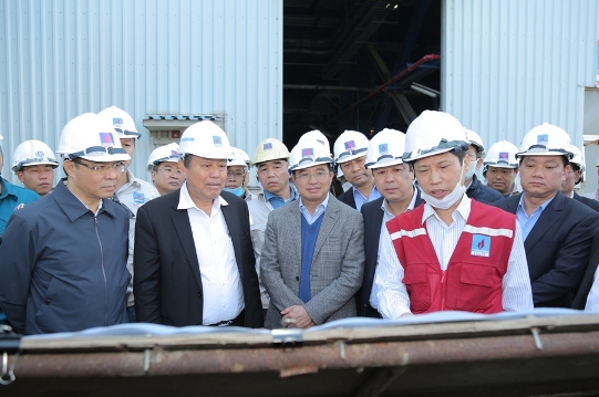 Đoàn công tác Chính phủ kiểm tra tiến độ dự án NMNĐ Thái Bình 2.
