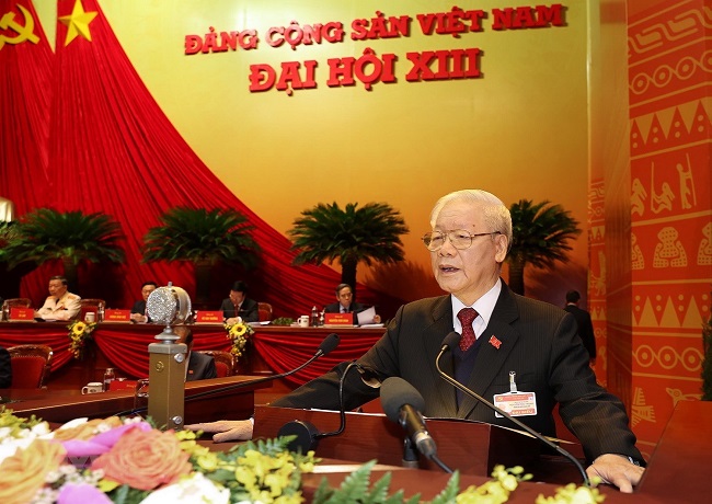 Tổng Bí thư, Chủ tịch nước Nguyễn Phú Trọng phát biểu tại phiên khai mạc Đại hội.