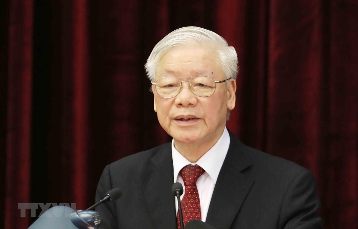 Tổng Bí thư, Chủ tịch nước Nguyễn Phú Trọng phát biểu bế mạc. 