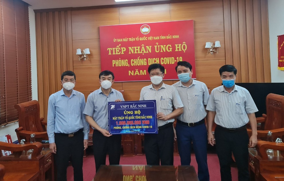 VNPT Bắc Ninh ủng hộ công tác phòng, chống dịch.