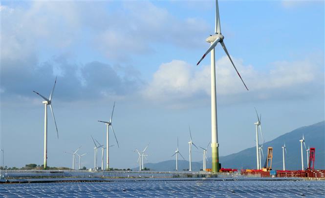 Trang trại điện gió Trung Nam được khánh thành ngày 16/4/2021 tại huyện Thuận Bắc (Ninh Thuận).