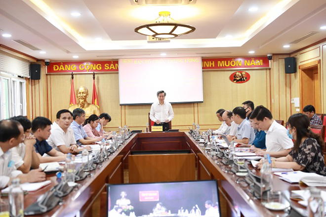 Đồng chí Nguyễn Quang Dương, Ủy viên Trung ương Đảng, Phó Trưởng Ban Tổ chức Trung ương, Phó Trưởng Tiểu ban Thường trực Ban Bảo vệ chính trị nội bộ Trung ương phát biểu kết luận tại Hội nghị.