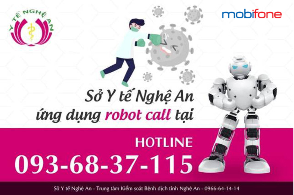 Ứng dụng Robot Call của MobiFone được Sở Y tế Nghệ An triển khai.