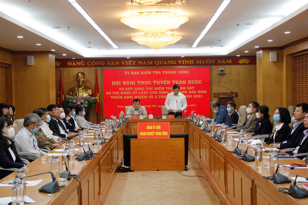 Đảng ủy Khối Doanh nghiệp Trung ương tham dự Hội nghị trực tuyến