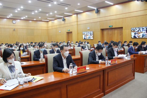 Các đại biểu tham dự Hội nghị tại các điểm cầu Đảng ủy Khối Doanh nghiệp Trung ương.