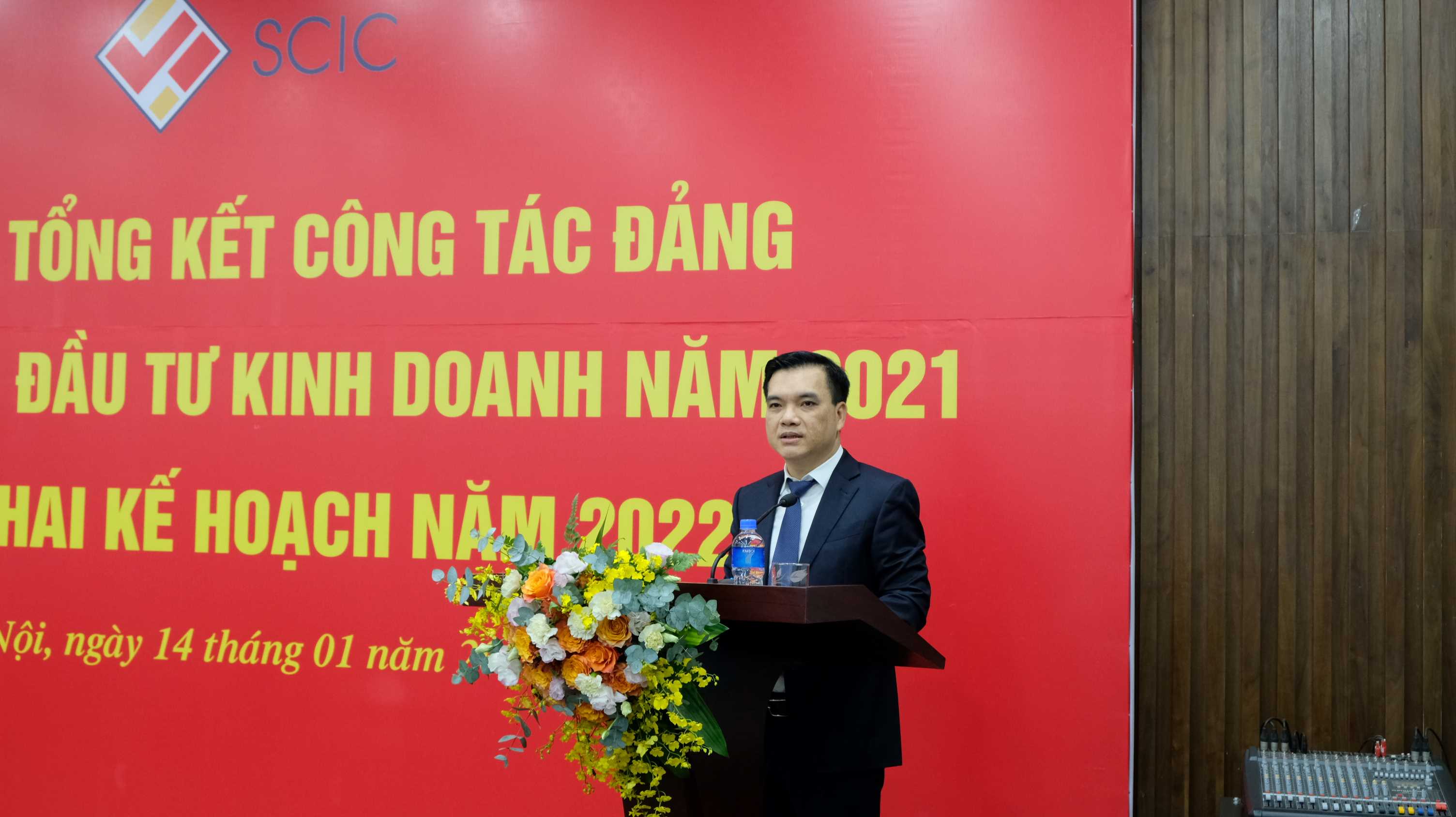 Đồng chí đồng chí Nguyễn Chí Thành - Bí thư Đảng ủy, Chủ tịch HĐTV phát biểu bế mạc Hội nghị Cũng tại Hội nghị