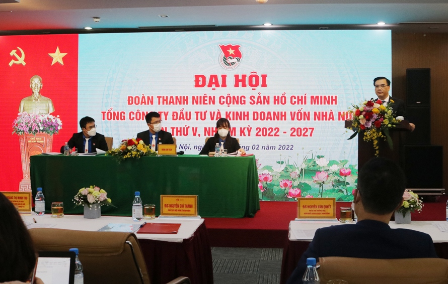 Đồng chí Nguyễn Chí Thành - tân Bí thư Đảng ủy, Chủ tịch HĐTV SCIC phát biểu nhận nhiệm vụ.