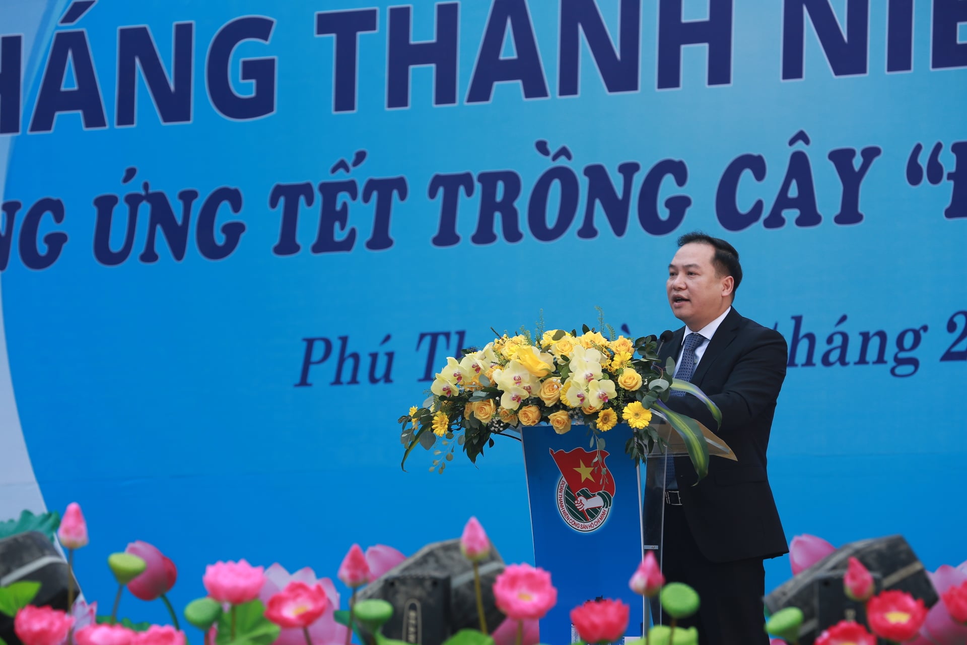 Đồng chí Hồ Xuân Trường, Phó Bí thư Đảng uỷ Khối Doanh nghiệp Trung ương phát biểu tại Lễ Khởi động.