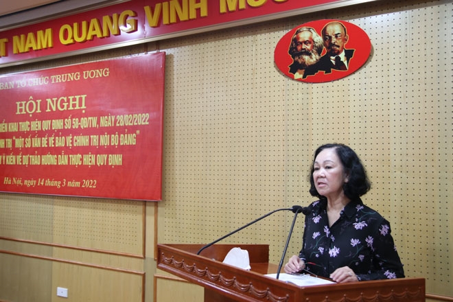 Đồng chí Trương Thị Mai phát biểu chỉ đạo tại Hội nghị. 