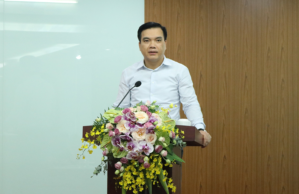 Đồng chí Nguyễn Chí Thành- Bí thư Đảng ủy, Chủ tịch HĐTV SCIC phát biểu khai mạc Hội nghị.