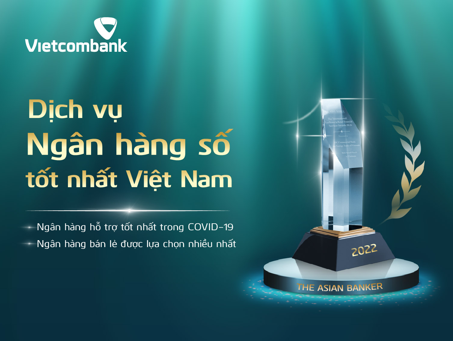 Vietcombank được vinh danh với ba giải thưởng lớn của The Asian Banker.