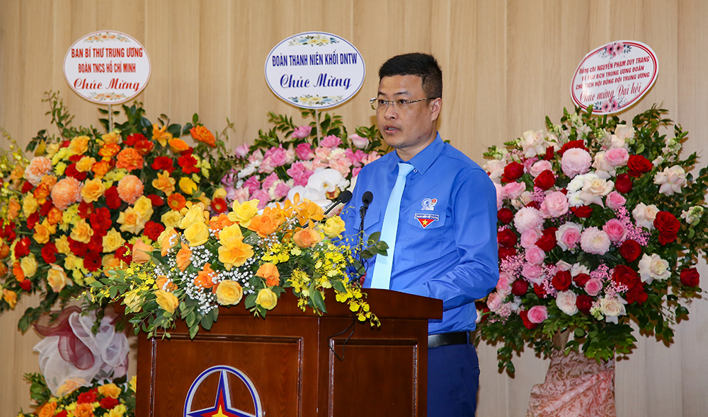 Đồng chí Nguyễn Văn Quyết – Phó Bí thư Thường trực Đoàn Khối DNTW phát biểu chỉ đạo.