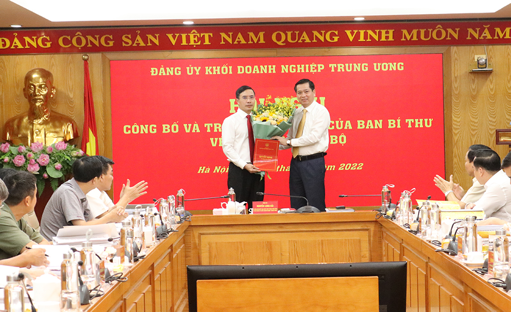 Đồng chí Nguyễn Long Hải - Bí thư Đảng ủy Khối Doanh nghiệp Trung ương phát biểu chỉ đạo tại Hội nghị