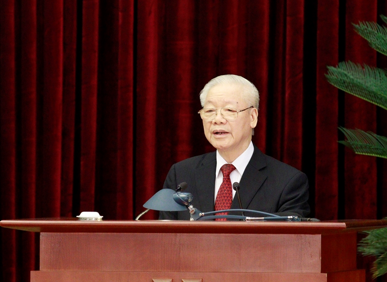 Sáng 9/10, Tổng Bí thư Nguyễn Phú Trọng phát biểu bế mạc Hội nghị lần thứ sáu Ban Chấp hành Trung ương Đảng khóa XIII.