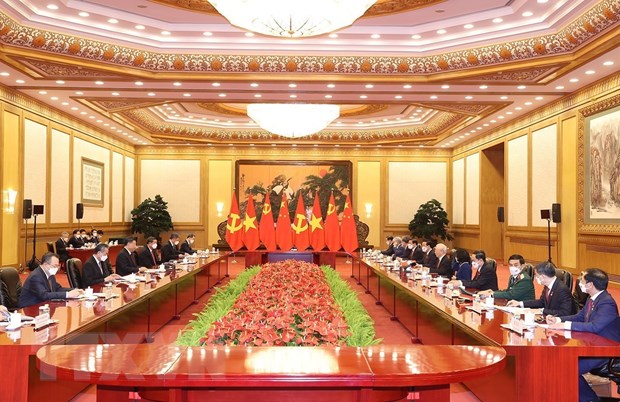 Tổng Bí thư Nguyễn Phú Trọng hội đàm với Tổng Bí thư, Chủ tịch Trung Quốc Tập Cận Bình. 