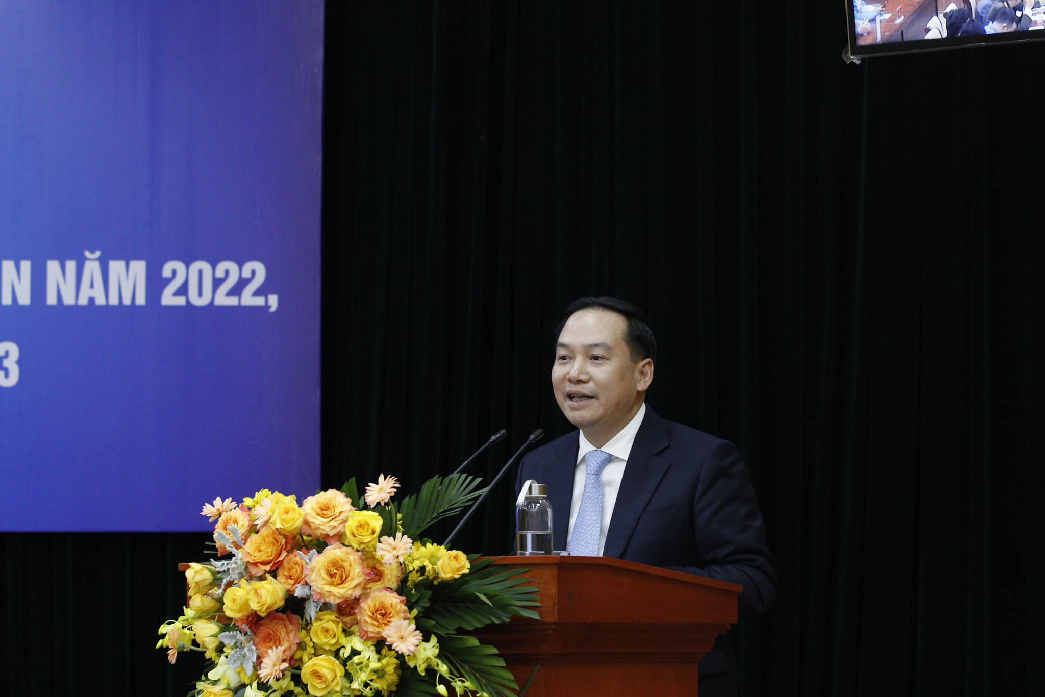 Đồng chí Hồ Xuân Trường - Phó Bí thư Đảng uỷ Khối phát biểu chỉ đạo Hội nghị
