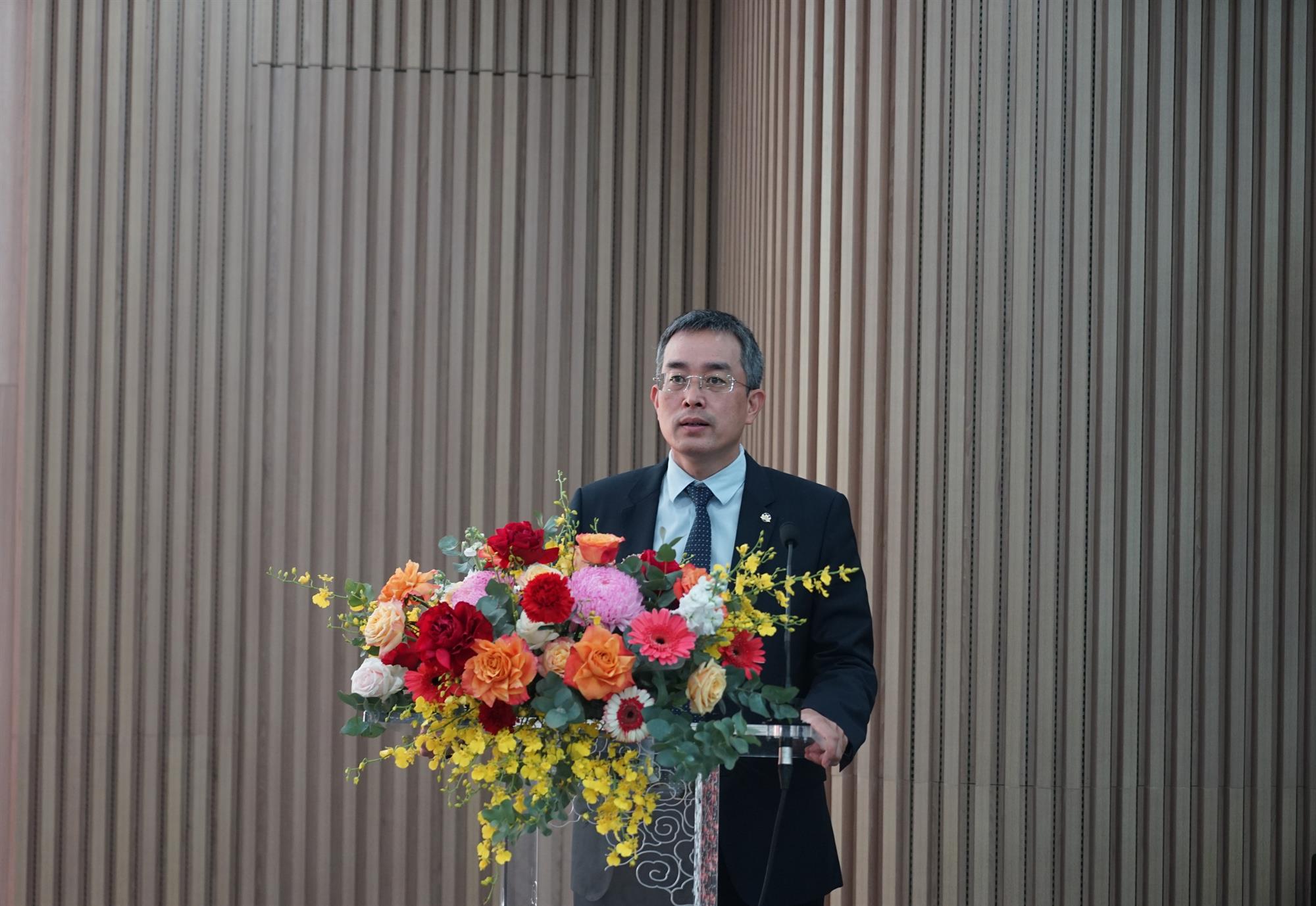 Đồng chí Đặng Ngọc Hòa – Ủy viên BCH Đảng bộ Khối - Bí thư Đảng ủy TCT - Chủ tịch HĐQT phát biểu tại buổi lễ.