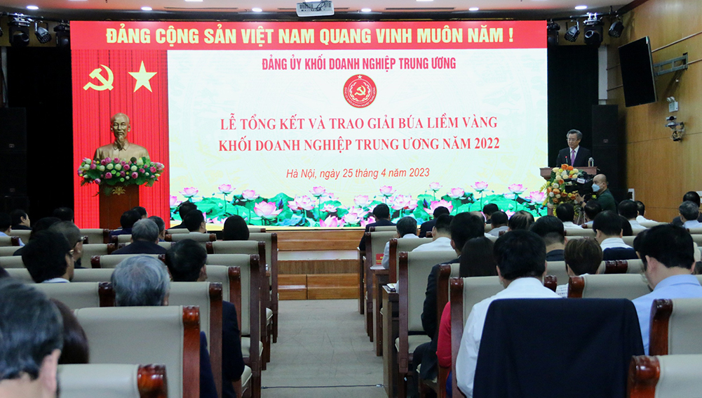 Đây là lần thứ 4, Đảng uỷ Khối Doanh nghiệp Trung ương tổ chức Lễ tổng kết và trao giải Búa liềm vàng.