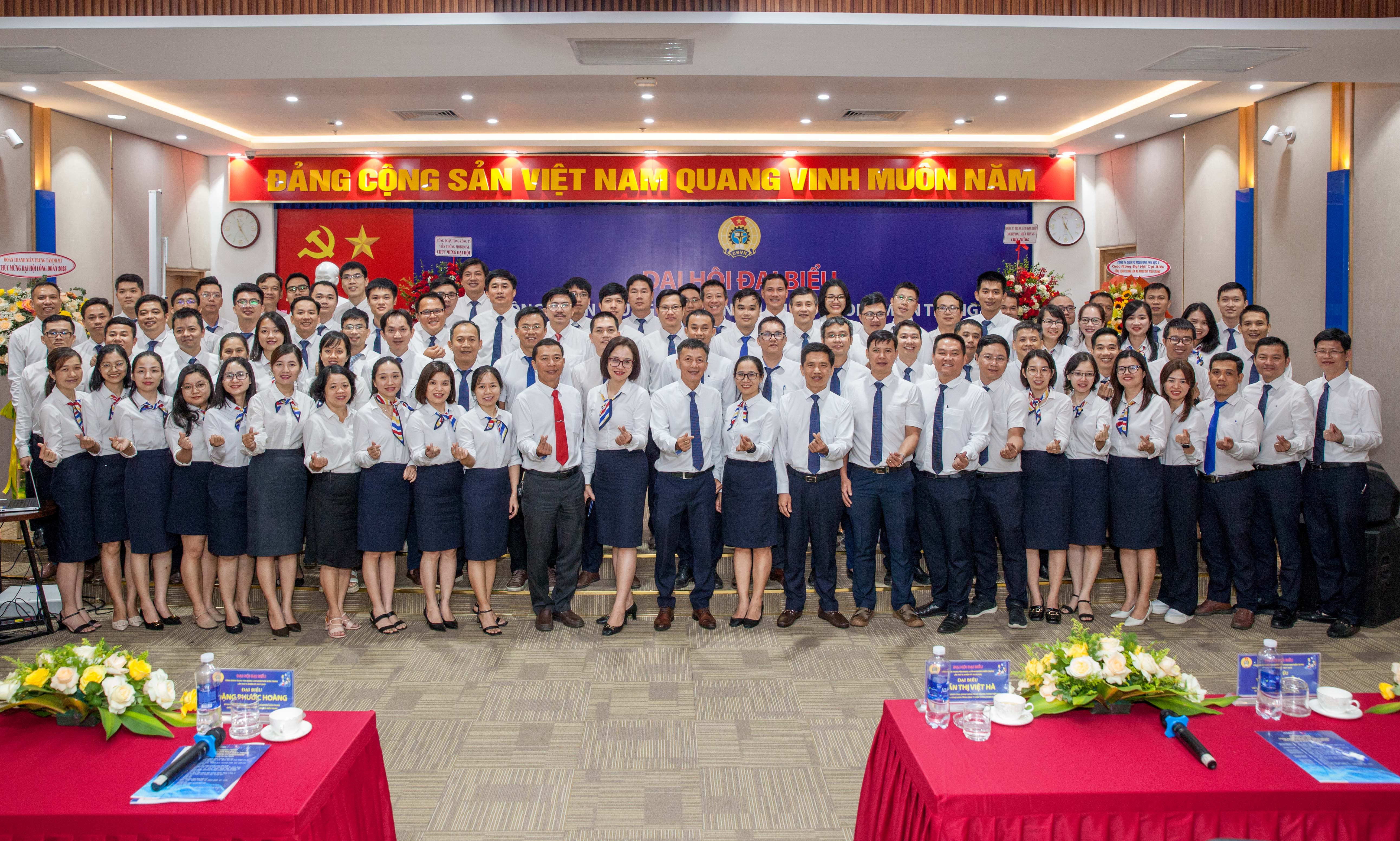 Đại hội đại biểu Công đoàn Trung tâm Mạng lưới MobiFone miền Trung giai đoạn 2023 - 2028